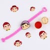 Buy Mehrab Kundan Pearl and Peacock Rakhi Set with Kids Bracelet Rakhi