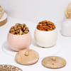 Buy Metal Canisters New Year Tray With Flavoured Dry Fruits