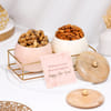 Metal Canisters New Year Tray With Flavoured Dry Fruits