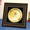 Gift Metal Plate in Wooden Frame - Customized with Logo & Message