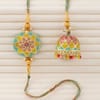 Gift Metallic Floral Bhaiya Bhabhi Rakhi Hamper