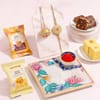 Metallic Floral Bhaiya Bhabhi Rakhi Hamper