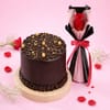 Midnight Truffle Cake (450 Gm) Single Red Rose