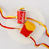 Gift Mini Coke and Fries Eraser Rakhi For Kids Set Of 2