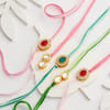 Gift Minimalist Stone Rakhi Set Of 5