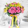 Mix Flowers in Globe Vase Online
