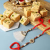 Modern Bhaiya Bhabhi Rakhi With Soan Papdi Online