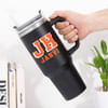 Gift Modern Matte Personalized Black Tumbler