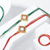 Buy Modish Kundan Rakhi Set Of 2