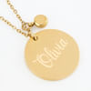 Gift Mom's Affectionate Personalized Disc Pendant Chain