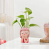 Money Plant with Blush Girl Planter