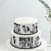 Monochrome Delight Personalized Photo Cake (2 Kg) Online