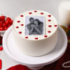 Monochrome Love Personalized Photo Cake Online