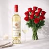 Moscato dï¿½Asti Wine & 12 Red Roses Romance Combo