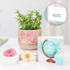 Mother's Day Personalized Jade Plant and Candle Gift Set