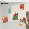 Motivational Fitness Fridge Magnets-Set Of 5 Online