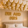 Gift Mr and Mrs Balloon and Flower Arrangement