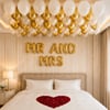 Mr and Mrs Balloon and Flower Arrangement décor