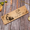 Gift Mr & Mrs Personalized Wooden Name Plate