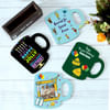 Buy Mug Shaped Personalized Coaster Set for Birthday