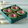 Buy Multi Colored Hand Painted Clay Diya (Set of 4)