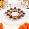 Buy Multicolor Crystal Diya - Set of 2