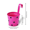 Gift Multicolour Polka Dots Hanging Metal Pots-Set Of 5