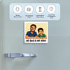 Gift My Dad My Hero Personalized Caricature Fridge Magnet
