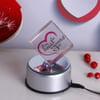 Shop My Heart is Yours Rotating Crystal Cube with LED