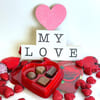 My Love Wooden Table Decor with Chocolate Combo