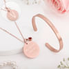 My Special Person - Personalized Pendant With Cuff Bracelet - Rose Gold Online