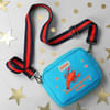Mystic Zodiac - Pop Blue Personalized Canvas Sling Bag - Cancer