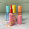 Shop Nail Polish-Shaped Highlighters - Assorted - Set Of 5