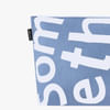 Buy Natural Cotton Blue Cosmetic Pouch