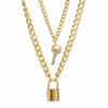 Shop Necklace - Lock And Key - Layered - Single Piece