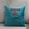 Buy Netflix And Chill - Velvet Pocket Cushion - Personalized - Blue
