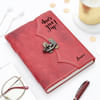 Never Give Up - Personalized Leather Diary Online