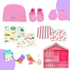 Buy Newborn Baby Dollhouse Gift Set - Pink