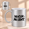 No Risky No Story Personalized Silver Mug