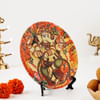 Gift Nritya Ganapati Ceramic Plate With Stand