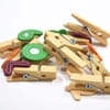 Buy Numbers Wooden Photo Paper Clips (Set Of 10) - Multicolor