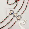 Gift Nutty Delights And Mirror Work Rakhi Hamper