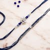 Gift Om and Beaded Thread Solitaire Rakhi Set of 2