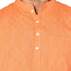 Shop Orange Cotton Short Kurta For Men