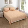 Orange Spark Double Bedsheet And Pillow Cover Set