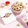 Oval Kundan Rakhi with Cashew Gift Set