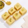 Buy Oval Kundan Rakhi With Soan Papdi And Almonds