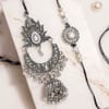 Buy Oxidized Silver Bhaiya Bhabhi Rakhi Set with Kaju Katli
