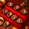 Paisley Shaped Clay Diyas - Set of 8 Online