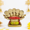 Shop Panchmukhi Ganesha Idol in Antique Gold Finish